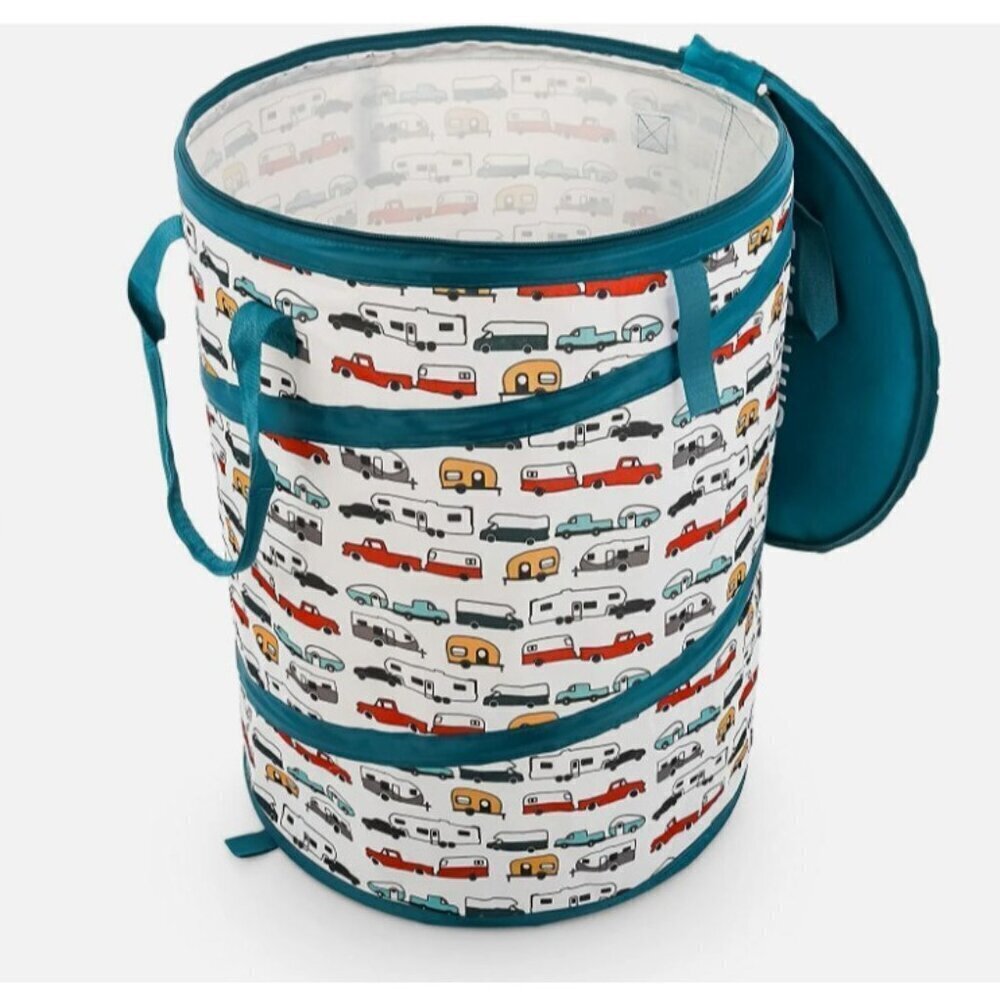NEW Camco Collapsible Utility Container  15"x18" Life is Better 42989 POP-UP fun